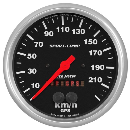 [ATM-3983-M] AutoMeter 5" SPEEDO, 225 KM/H, GPS, SPORT-COMP