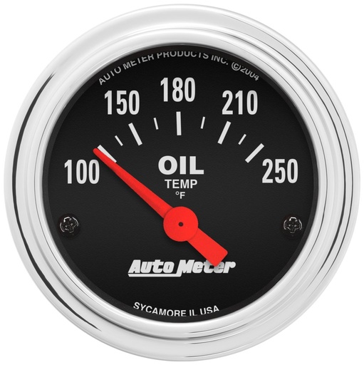 [ATM-2542] AutoMeter 2-1/16" OIL TEMPERATURE, 100-250 °F, AIR-CORE, TRADITIONAL CHROME