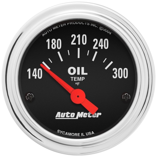 [ATM-2543] AutoMeter 2-1/16" OIL TEMPERATURE, 140-300 °F, AIR-CORE, TRADITIONAL CHROME