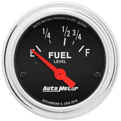 [ATM-2518] AutoMeter 2-1/16" FUEL LEVEL, 16-158 Ω, AIR-CORE, TRAD. CHROME