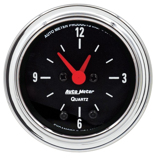 [ATM-2585] AutoMeter 2-1/16" CLOCK, 12 HOUR, TRADITIONAL CHROME