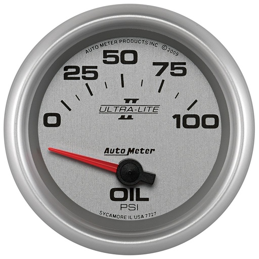 [ATM-7727] AutoMeter 2-5/8" OIL PRESSURE, 0-100 PSI, AIR-CORE, ULTRA-LITE II