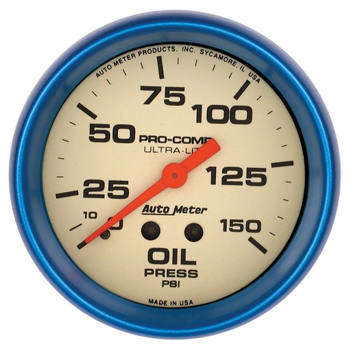 [ATM-4523] AutoMeter 2-5/8" OIL PRESSURE, 0-150 PSI, MECHANICAL, ULTRA-NITE