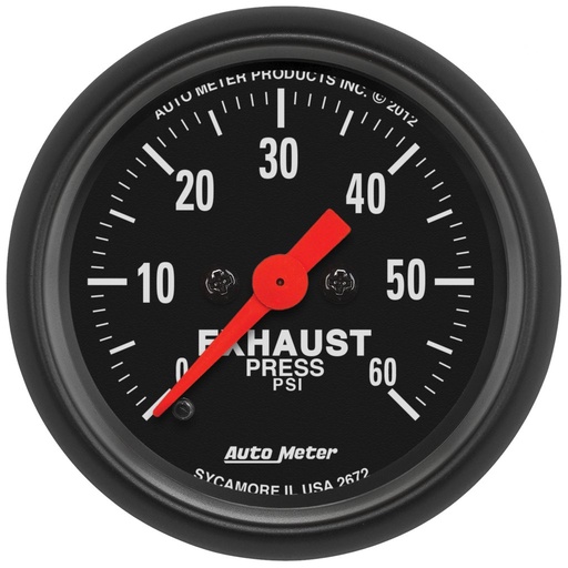 [ATM-2672] AutoMeter 2-1/16" EXHAUST PRESSURE, 0-60 PSI, STEPPER MOTOR, Z-SERIES