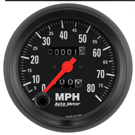 [ATM-2690] AutoMeter 3-3/8" SPEEDOMETER, 0-80 MPH, MECHANICAL, Z-SERIES