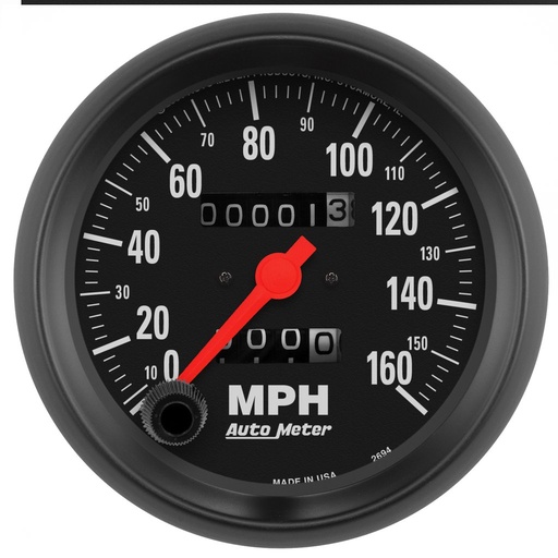 [ATM-2694] AutoMeter 3-3/8" SPEEDOMETER, 0-160 MPH, MECHANICAL, Z-SERIES