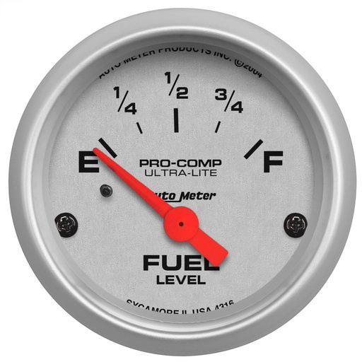 [ATM-4316] AutoMeter 2-1/16" FUEL LEVEL, 240-33 Ω, AIR-CORE, SSE, ULTRA-LITE