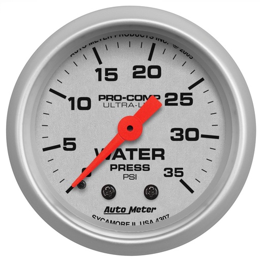 [ATM-4307] AutoMeter 2-1/16" WATER PRESSURE, 0-35 PSI, MECHANICAL, ULTRA-LITE