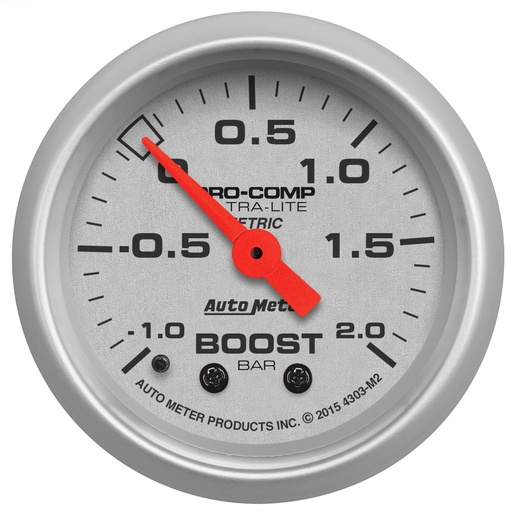 [ATM-4303-M2] AutoMeter 2-1/16" BOOST-VAC, -1/+2 BAR, MECHANICAL, ULTRA-LITE