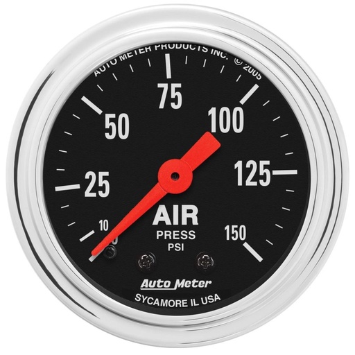 [ATM-2420] AutoMeter 2-1/16" AIR PRESSURE, 0-150 PSI, TRADITIONAL CHROME