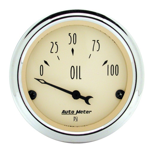 [ATM-1827] AutoMeter 2-1/16" OIL PRESSURE, 0-100 PSI, AIR-CORE, AIR-CORE, ANTIQUE BEIGE