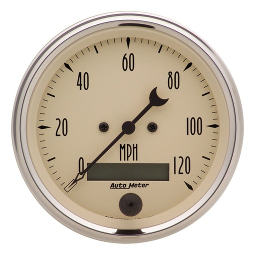 [ATM-1880] AutoMeter 3-3/8" SPEEDOMETER, 0-120 MPH, ELECTRIC, ANTIQUE BEIGE