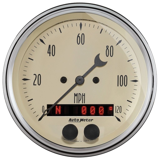 [ATM-1849] AutoMeter 3-3/8" GPS SPEEDOMETER, 0-120 MPH, ANTIQUE BEIGE