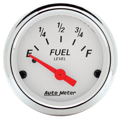 [ATM-1315] AutoMeter 2-1/16" FUEL LEVEL, 0-90 Ω, AIR-CORE, GM, ARCTIC WHITE
