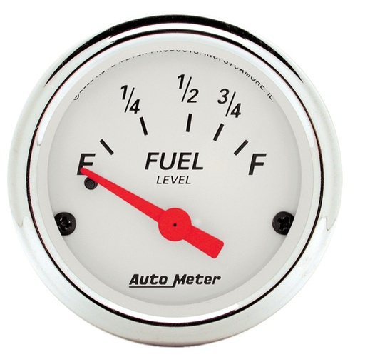 [ATM-1316] AutoMeter 2-1/16" FUEL LEVEL, 73-10 Ω, AIR-CORE, FORD, ARCTIC WHITE