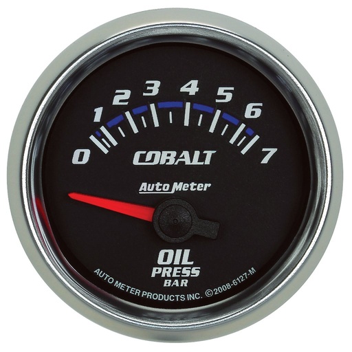 [ATM-6127-M] AutoMeter 2-1/16" OIL PRESSURE, 0-7 BAR, AIR-CORE, COBALT