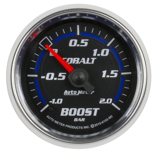 [ATM-6103-M2] AutoMeter 2-1/16" BOOST-VAC, -1/+2 BAR, MECHANICAL, COBALT