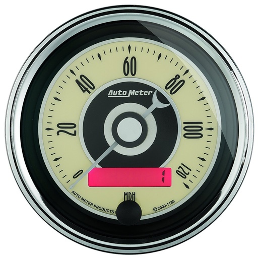 [ATM-1187] AutoMeter 3-3/8" SPEEDOMETER, 0-120 MPH, ELECTRIC, CRUISER AD