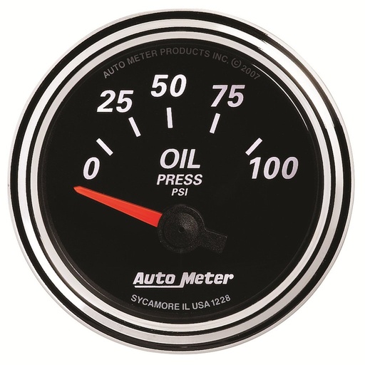 [ATM-1228] AutoMeter 2-1/16" OIL PRESSURE, 0-100 PSI, AIR-CORE, DESIGNER BLACK II