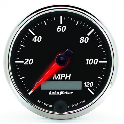 [ATM-1286] AutoMeter 3-3/8" SPEEDOMETER, 0-120 MPH, ELECTRIC, DESIGNER BLACK II