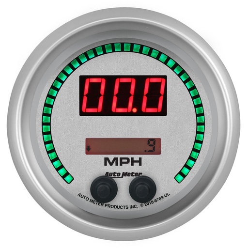 [ATM-6789-UL] AutoMeter 3-3/8" SPEEDOMETER 260 MPH / 260 KM/H ELEC. PROGRAMMABLE, ULTRA-LITE ELITE DIGITAL