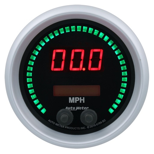[ATM-6789-SC] AutoMeter 3-3/8" SPEEDOMETER 260 MPH / 260 KM/H ELEC. PROGRAMMABLE, SPORT-COMP ELITE DIGITAL