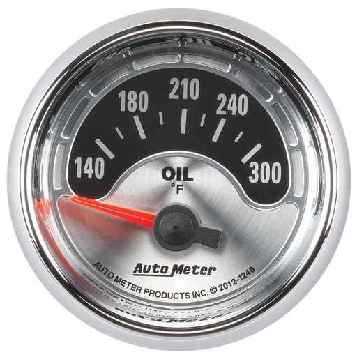 [ATM-1248] AutoMeter 2-1/16" OIL TEMPERATURE, 140-300 °F, AIR-CORE, AMERICAN MUSCLE