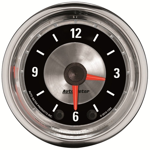[ATM-1284] AutoMeter 2-1/16" CLOCK, 12 HOUR, AMERICAN MUSCLE