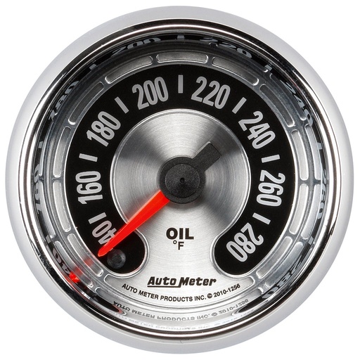 [ATM-1256] AutoMeter 2-1/16" OIL TEMPERATURE, 140-280 °F, STEPPER MOTOR, AMERICAN MUSCLE
