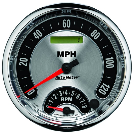 [ATM-1295] AutoMeter 5" tachometer/SPEEDOMETER COMBO, 8K RPM/120 MPH, ELECTRIC, AMERICAN MUSCLE