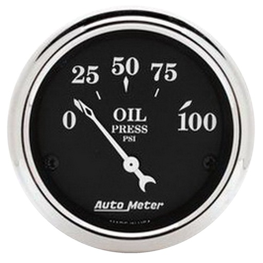 [ATM-1727] AutoMeter 2-1/16" OIL PRESSURE, 0-100 PSI, AIR-CORE, OLD TYME BLACK