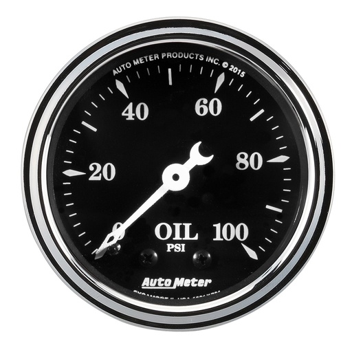 [ATM-1721] AutoMeter 2-1/16" OIL PRESSURE, 0-100 PSI, MECHANICAL, OLD TYME BLACK