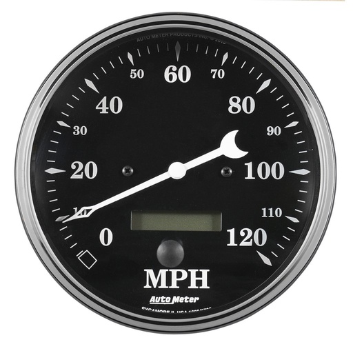 [ATM-1789] AutoMeter 5" SPEEDOMETER, 0-120 MPH, ELECTRIC W/ LCD ODO, OLD TYME BLACK
