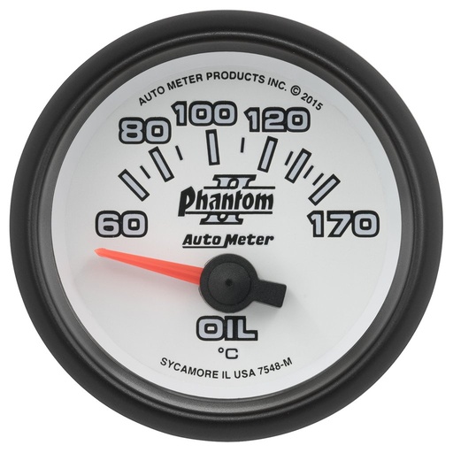 [ATM-7548-M] AutoMeter 2-1/16" OIL TEMP, 60-170 C, AIR-CORE, PHANTOM II