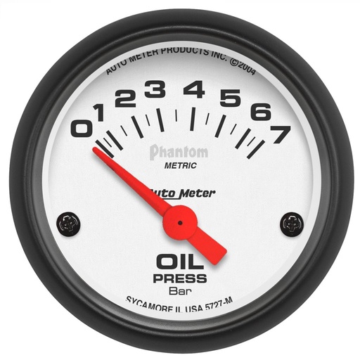 [ATM-5727-M] AutoMeter 2-1/16" OIL PRESSURE, 0-7 BAR, AIR-CORE, PHANTOM