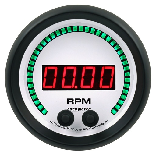 [ATM-6798-PH] AutoMeter 3-3/8" tachometer, 0-16K RPM, IN-DASH, PHANTOM ELITE DIGITAL
