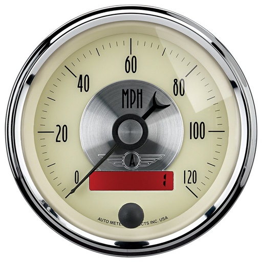 [ATM-2087] AutoMeter 3-3/8" SPEEDOMETER, 0-120 MPH, ELECTRIC, PRESTIGE ANTIQUE IVORY