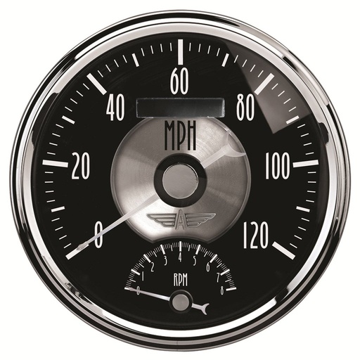 [ATM-2091] AutoMeter 5" tachometer/SPEEDOMETER COMBO, 8K RPM/120 MPH, ELECTRIC, PRESTIGE BLACK DIAMOND