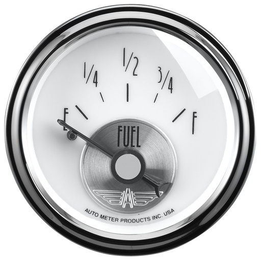 [ATM-2018] AutoMeter 2-1/16" FUEL LEVEL, 240-33 Ω, AIR-CORE, PRESTIGE PEARL