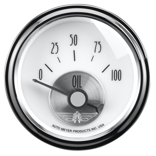 [ATM-2026] AutoMeter 2-1/16" OIL PRESSURE, 0-100 PSI, AIR-CORE, PRESTIGE PEARL
