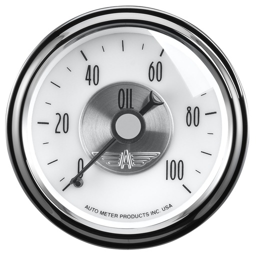 [ATM-2023] AutoMeter 2-1/16" OIL PRESSURE, 0-100 PSI, MECHANICAL, PRESTIGE PEARL