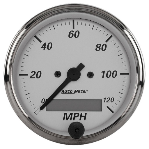 [ATM-1988] AutoMeter 3-1/8" SPEEDOMETER, 0-120 MPH, ELECTRIC, AMERICAN PLATINUM