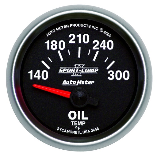 [ATM-3648] AutoMeter 2-1/16" OIL TEMPERATURE, 140-300 °F, AIR-CORE, SPORT-COMP II