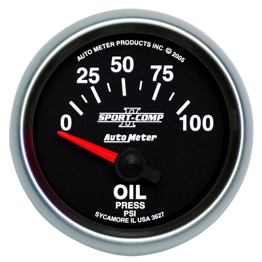 [ATM-3627] AutoMeter 2-1/16" OIL PRESSURE, 0-100 PSI, AIR-CORE, SPORT-COMP II