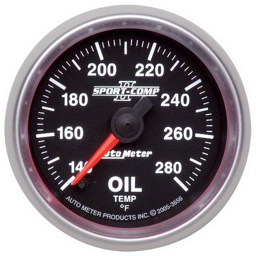 [ATM-3656] AutoMeter 2-1/16" OIL TEMPERATURE, 140-280 °F, STEPPER MOTOR, SPORT-COMP II