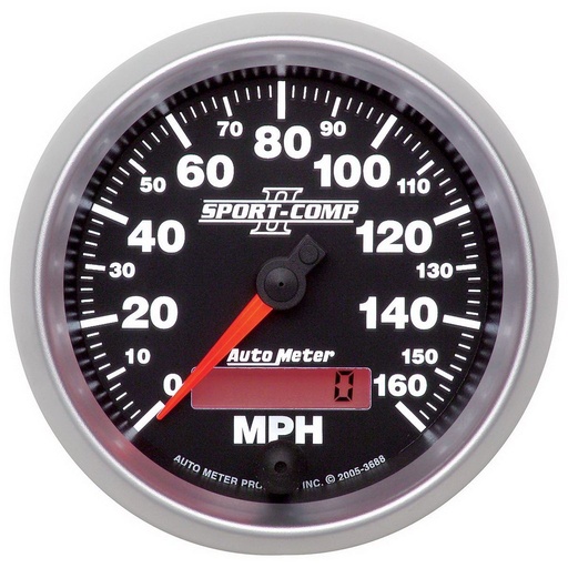 [ATM-3688] AutoMeter 3-3/8" SPEEDOMETER, 0-160 MPH, ELECTRIC, SPORT-COMP II