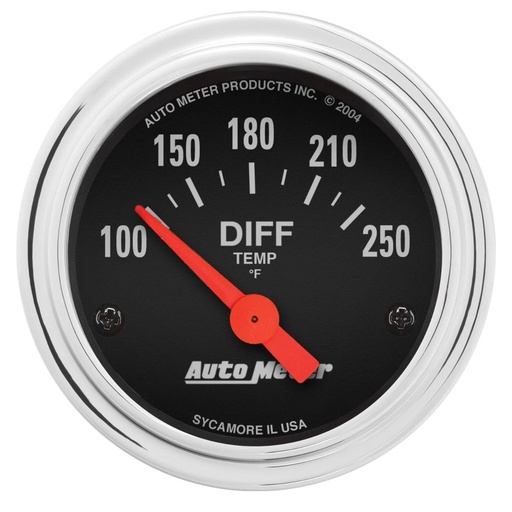 [ATM-2534] AutoMeter 2-1/16" DIFFERENTIAL TEMPERATURE, 100-250 °F, TRADITIONAL CHROME