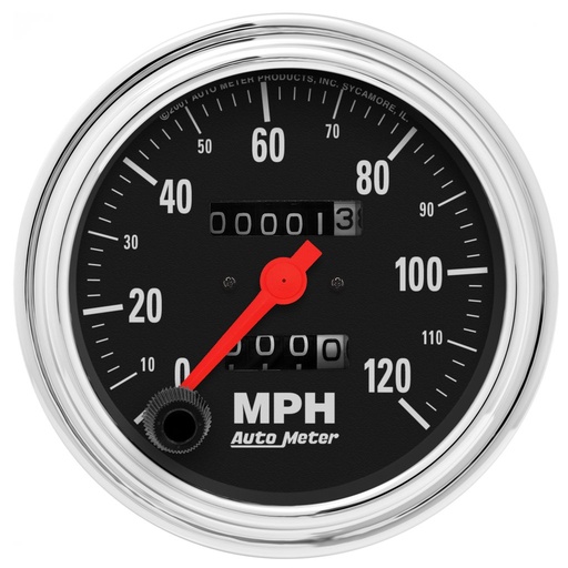 [ATM-2492] AutoMeter 3-3/8" SPEEDOMETER, 0-120 MPH, MECHANICAL, TRADITIONAL CHROME