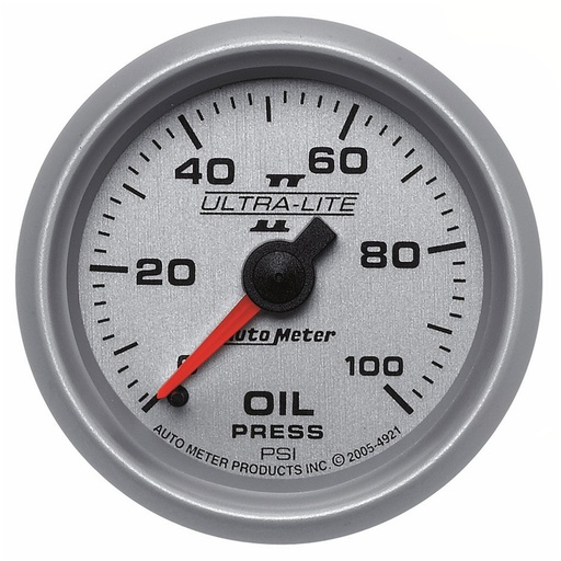 [ATM-4921] AutoMeter 2-1/16" OIL PRESSURE, 0-100 PSI, MECHANICAL, ULTRA-LITE II