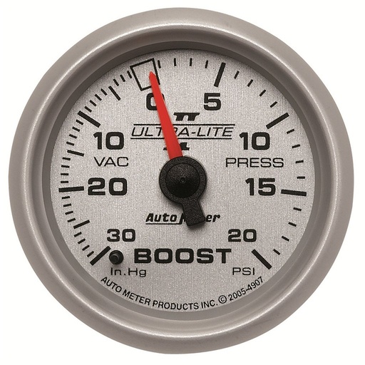 [ATM-4907] AutoMeter 2-1/16" BOOST/VACUUM, 30 IN HG/20 PSI, MECHANICAL, ULTRA-LITE II